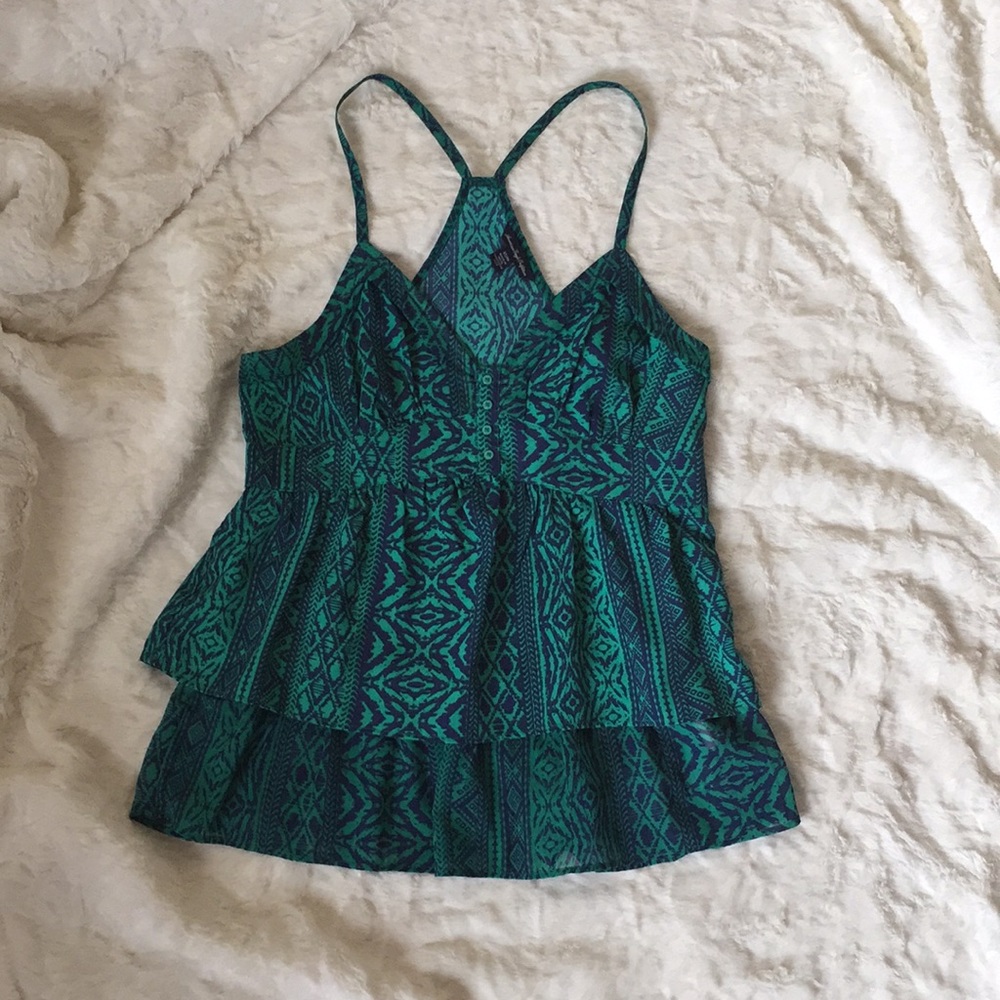 American Eagle Tribal Print Racer Back Top